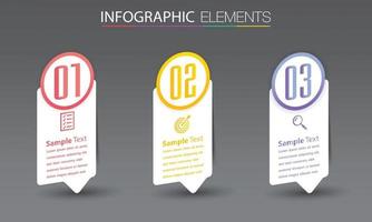 modern text box template banner Infographics vector