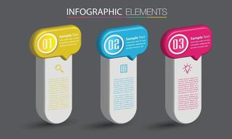 modern text box template banner Infographics vector