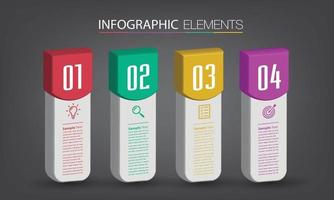 modern text box template banner Infographics vector