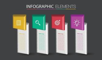 modern text box template banner Infographics vector