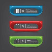 modern text box template banner Infographics vector