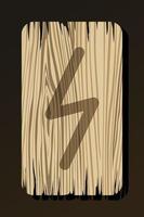 aislado en blanco de madera runa sowulo vector
