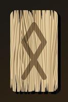aislado en blanco de madera runa otxala vector