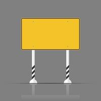 Yellow traffic sign Road board signs vector