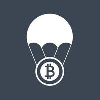 Bitcoin flat vector logo finance