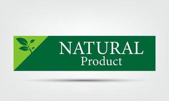 diseño de vector natural logo producto natural