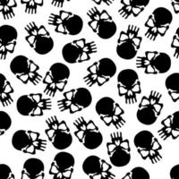 Seamless skull pattern simple vector