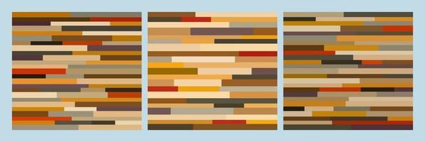 Three abstract mosaic wall print panels vector