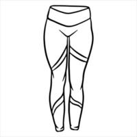 Sports leggings for fitness and sports Sportswear Sports legends Cartoon style vector