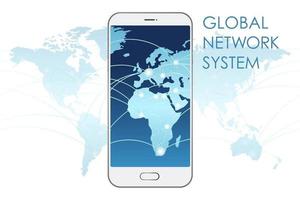 Global Network System Vector Concept Illustration