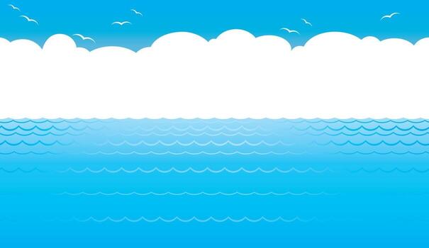 Ocean View Background With Text Space vector