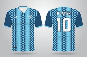 blue sports jersey template for team uniforms and Soccer t shirt design