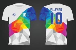 colorful sports jersey template for team uniforms and Soccer t shirt design vector