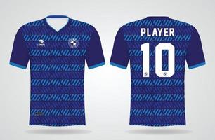 plantilla de camiseta deportiva azul para uniformes de equipo y diseño de camiseta de fútbol vector