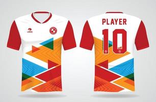 colorful sports jersey template for team uniforms and Soccer t shirt design vector