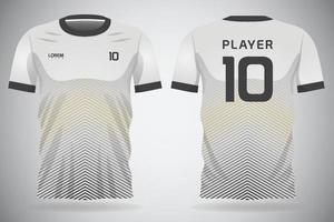 white sports jersey template for team uniforms and Soccer t shirt design vector