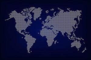 World map  dotted style vector