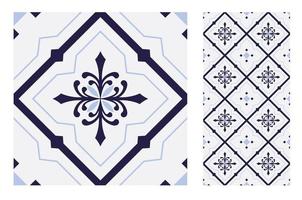 vintage tiles patterns antique seamless vector