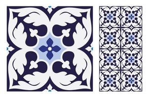 patrones de azulejos vintage antiguo sin costura vector