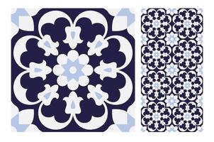 patrones de azulejos vintage antiguo sin costura vector