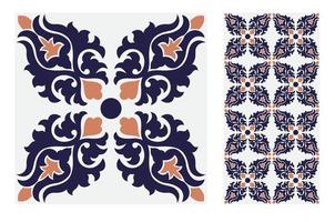 patrones de azulejos vintage antiguo diseño sin costuras vector