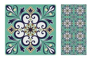 patrones de azulejos vintage antiguo diseño sin costuras vector