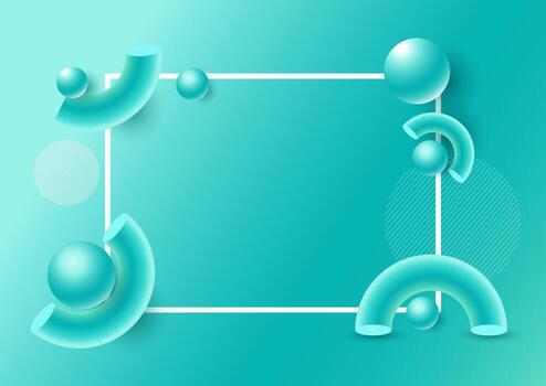 abstract background with 3d shapes vector