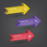 modern text box template banner Infographics vector