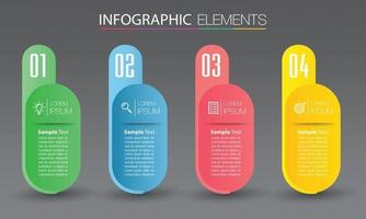 modern text box template banner Infographics vector