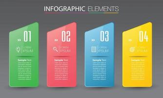 modern text box template banner Infographics vector