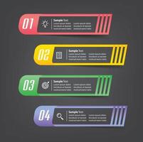 modern text box template banner Infographics vector