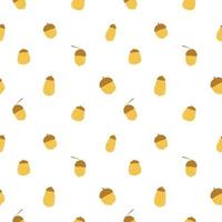 Acorn seamless pattern vector