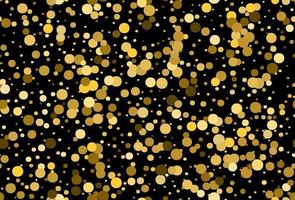 Seamless pattern with gold polka dot confetti vector