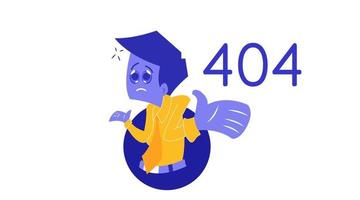 confusion character page 404 vector