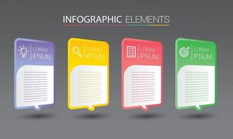 modern text box template banner Infographics vector