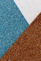 Blue, white and gold glitter texture abstract background