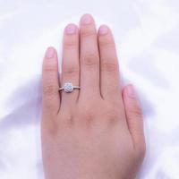 Diamond ring on hand photo