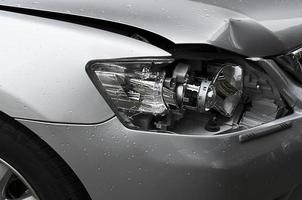 Headlamp broken of car accident background photo