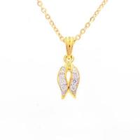 Diamond pendant 9k gold with necklace photo