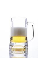 Beer glass for beer day concept isolated on white backgrounds photo