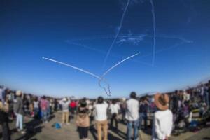 Acrobatic air show at Iruma air base in autumn photo