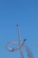 Sayama, Japan 2017- Acrobatic air show at Iruma Air Base in autumn photo