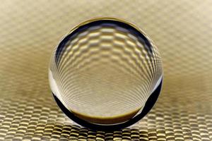 A lens ball in brown photo