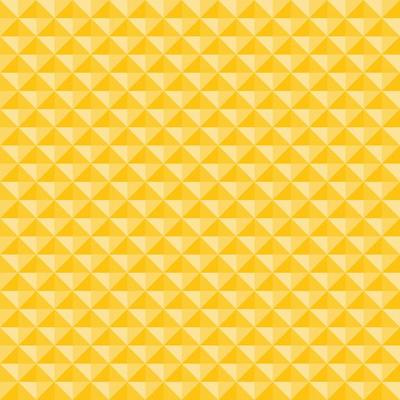 Yellow geometric triangles pattern seamless background and texture.