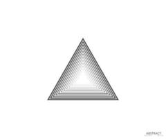 forma de pirámide de diseño de línea triangular vector