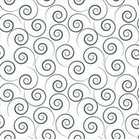 mless linear pattern with thin curl lines and scrolls vector