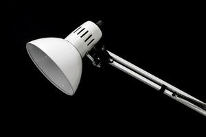 table lamp on black background photo