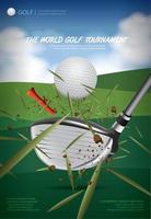 Ilustración de vector de campeonato de golf de cartel