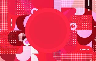 Red Abstract Circular Dots In Various Composition Background vector