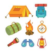 Set of Camping Equipment vector